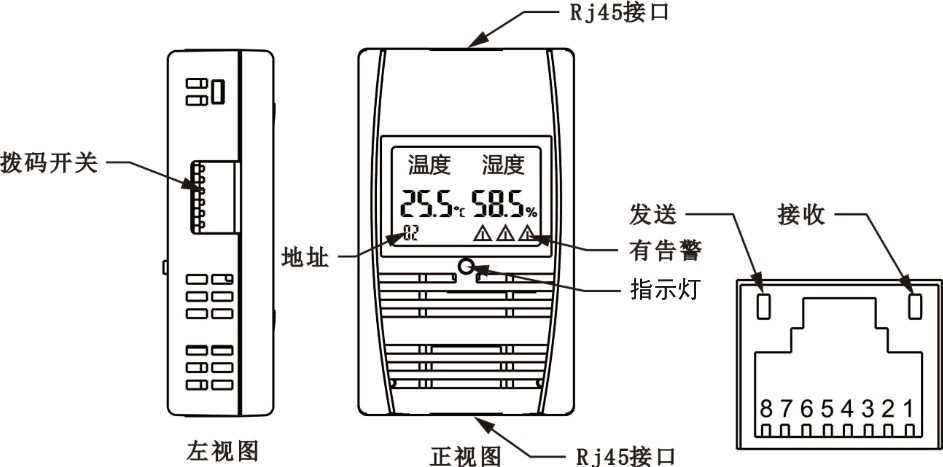 SPD-HT485_D机架温湿度传感器，机架温湿度传感器